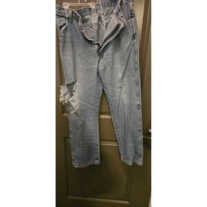 Vintage Rustler Men jeans 38/29 100% Cotton‎ faded & distress.